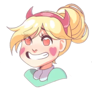 😍 Star Butterfly Star vs. the Forces of Evil kartun, karakter, Star Butterfly, Star vs. the Forces of Evil, animasi, imut telegram sticker