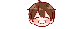 😁 anime, szczęśliwy, uśmiech, słodki, kawaii telegram sticker