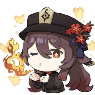 🦋 Hu Tao Genshin Impact Anime, Genshin Impact, Hu Tao, Lindo, Chibi, Videojuego telegram sticker