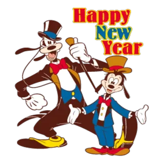 🎅 Happy New Year Frohes Neues Jahr, Feier, Feiertag, festlich, Cartoon telegram sticker