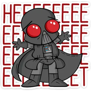 🤗 Darth Vader Star Wars HEEEEEEET darth vader, star wars, dessin animé, autocollant, heeet, culture pop telegram sticker