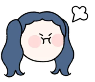 😤 wütend, genervt, Cartoon, schmollend, frustriert telegram sticker