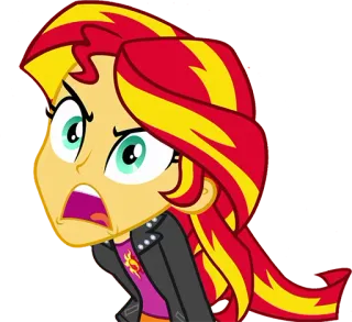😡 Sunset Shimmer My Little Pony: Equestria Girls 漫画, アニメ, ポニー, 女の子, サンセットシマー, エクエストリアガールズ whatsapp sticker