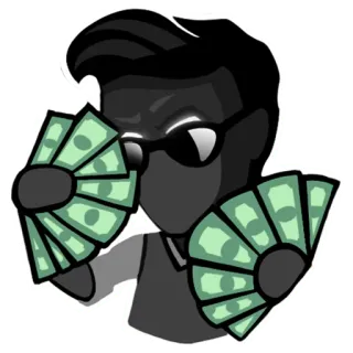 💶 dinero, efectivo, rico, lujo, avaricia, éxito telegram sticker