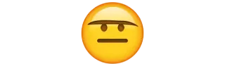 😐 Emoji, Sonrisa burlona, Expresión, Cara, Amarillo telegram sticker