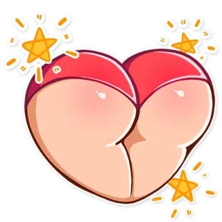 💖 Po, Herz, Pfirsich, Cartoon, Süß telegram sticker