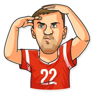 👮 22 ผู้ชาย, การ์ตูน, ตัวละคร, กีฬา, เบอร์ 22, ภาพเหมือน telegram sticker