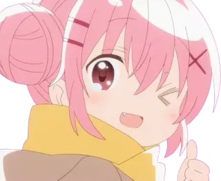 👍 Anime, Dziewczyna, Słodkie, Postać, Różowe włosy, Kreskówka telegram sticker