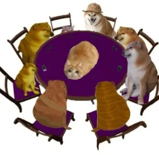 😩 doge, cheems, 犬, 猫, ポーカー, ミーム, 動物 telegram sticker