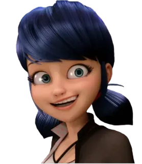🤩 Marinette Dupain-Cheng Miraculous: Tales of Ladybug & Cat Noir Маринетт, Леди Баг, мультфильм, анимация, улыбается telegram sticker