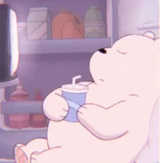 🧸 Ice Bear We Bare Bears Мультфильм, Белый медведь, Мы обычные медведи, Белый медведь, Чиллить, Релакс whatsapp sticker