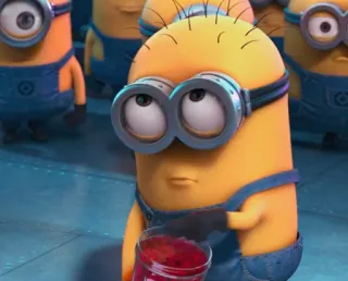 😯 Minion Despicable Me Minions, cartoon, character, yellow, movie, funny telegram sticker