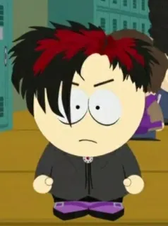 🖕 Michael South Park south park, michael, gothic, cartoon, animiert telegram sticker