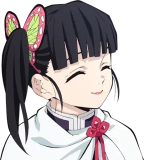 😄 Kanao Tsuyuri Demon Slayer anime, demon slayer, kanao tsuyuri, character, smile telegram sticker