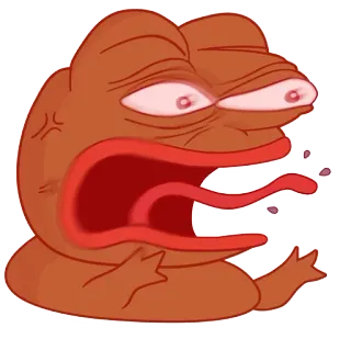 😡 Pepe the Frog Pepe, Grenouille, Mème, En colère telegram sticker