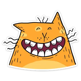 😀 gato, adesivo, animal, desenho animado, feliz, fofo, engraçado telegram sticker