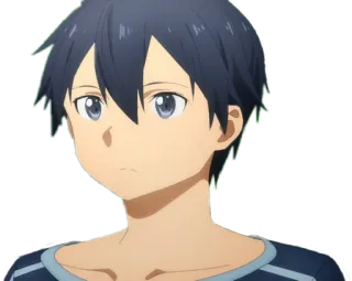 😕 Kirito Sword Art Online anime, character, kirito, sword art online telegram sticker