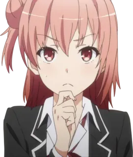 🤔 Anime, Cartoon, Mädchen, Teenager, Uniform, Pinke Haare whatsapp sticker
