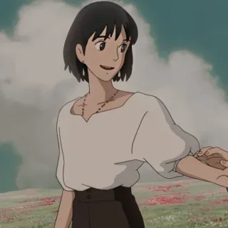 😃 Sophie Howl's Moving Castle Anime, Ghibli, Film, Frau, Frau, Lächeln, Charakter telegram sticker