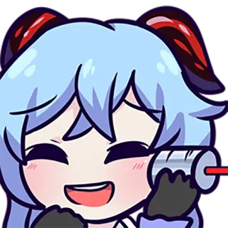 🤳 Ganyu Genshin Impact กานอวี๋, เก็นชินอิมแพ็กต์, อนิเมะ, น่ารัก, ตัวละคร, วิดีโอเกม telegram sticker