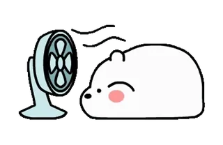 🌬 熊, 粉丝, 卡通, 可爱, 动物 telegram sticker