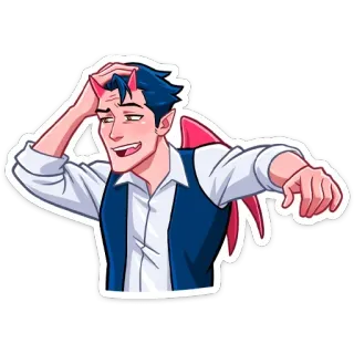 😐 diablo, demonio, dibujos animados, masculino, personaje telegram sticker