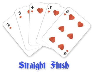🎲 Straight Flush carte, cuori, scala reale, gioco, gioco d'azzardo telegram sticker