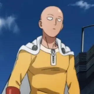 😐 Saitama One-Punch Man Anime, Supereroe, Manga, Calvo, Saitama, One-Punch Man, Eroe telegram sticker