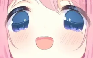 😝 Anime, Manga, Lindo, Chica, Ojos, Kawaii whatsapp sticker