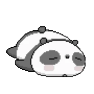 😴 panda, cute, sleeping, animal, kawaii, cartoon telegram sticker