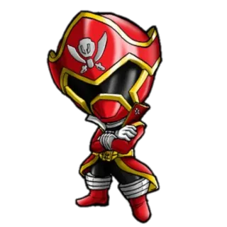 🦗 pirata, dibujos animados, personaje, rojo, superhéroe telegram sticker