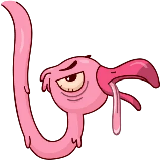 🤒 flamingo, desenho animado, pássaro, animal, rosa, engraçado, doente, cansado telegram sticker