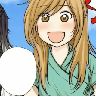 🍘 アニメ, 漫画, 女の子, 笑顔, イラスト telegram sticker