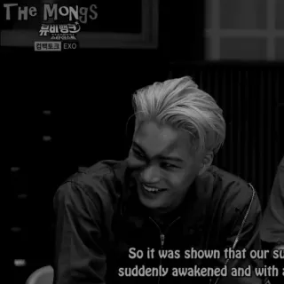 🗝 THE MONGS
뮤비뱅크
컴백토크 EXO
So it was shown that our su
suddenly awakened and with a telegram sticker