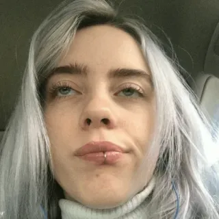 🌊 Billie Eilish muzyka, piosenkarz, celebryta, portret, kobieta telegram sticker