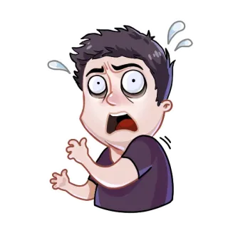 😵 takut, cemas, khawatir, stres, gugup, emoji, ekspresi whatsapp sticker