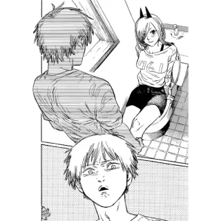🥵 Power Chainsaw Man Anime, Manga, Teufel, Dämon, Denji, Power, Toilette whatsapp sticker