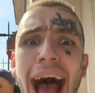 😱 Lil Peep แร็ปเปอร์, นักดนตรี, Lil Peep, รอยสัก, อีโมแร็ป telegram sticker