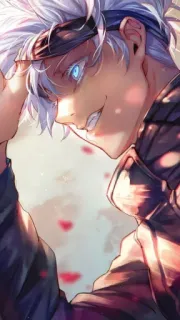 🍨 Gojo Satoru Jujutsu Kaisen Anime, Personaje, Gojo Satoru, Jujutsu Kaisen, Hombre whatsapp sticker
