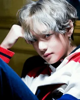 😑 V K-pop, ca sĩ, âm nhạc, thần tượng, Hàn Quốc, BTS, Taehyung telegram sticker
