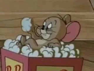 🖤 Jerry Mouse Tom and Jerry dessin animé, souris, Jerry, boîte, bain, bulles whatsapp sticker