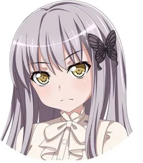 😐 anime, garota, cabelo comprido, borboleta, personagem, fofa telegram sticker