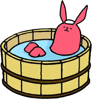 😒 Hase, Bad, Badewanne, süß, Tier, entspannend, Wanne whatsapp sticker