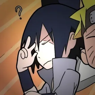 🔪 Sasuke Naruto Anime, Manga, Dibujos animados, Sasuke, Naruto, Personaje, Signo de interrogación whatsapp sticker