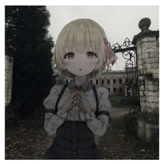 ⚖️ Anime, Manga, Fille, Gothique, Sombre, Bâtiment telegram sticker