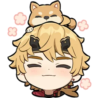 😸 Thoma Genshin Impact Anime, Cachorro, Genshin Impact, Thoma, Video game telegram sticker