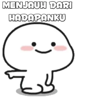 🍡 MENJAUH DARI HADAPANKU mignon, personnage, sticker telegram sticker