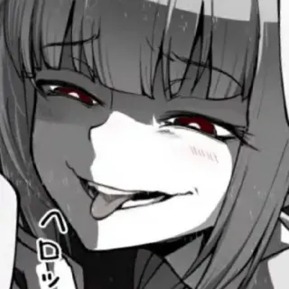 😜 ヘロッ Anime, Mangá, Garota, Língua, Sorriso irônico telegram sticker