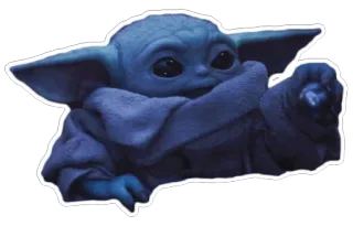 🎱 Baby Yoda Baby Yoda, Grogu, The Mandalorian, Star Wars, imut, karakter, fantasi whatsapp sticker