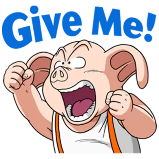 😠 Oolong Dragon Ball anime, cartoon, dragon ball, character, oolong, pig, angry, excited telegram sticker